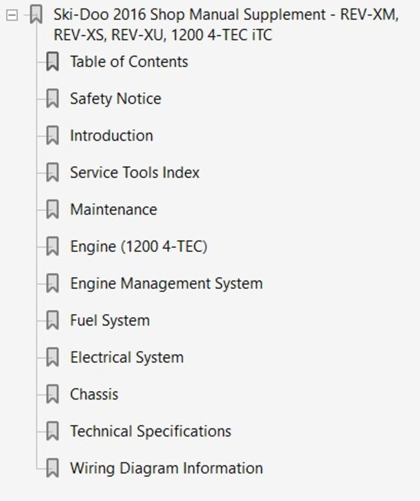 Ski-Doo 2016 MXZ TNT 1200 Service Manual - Image 4