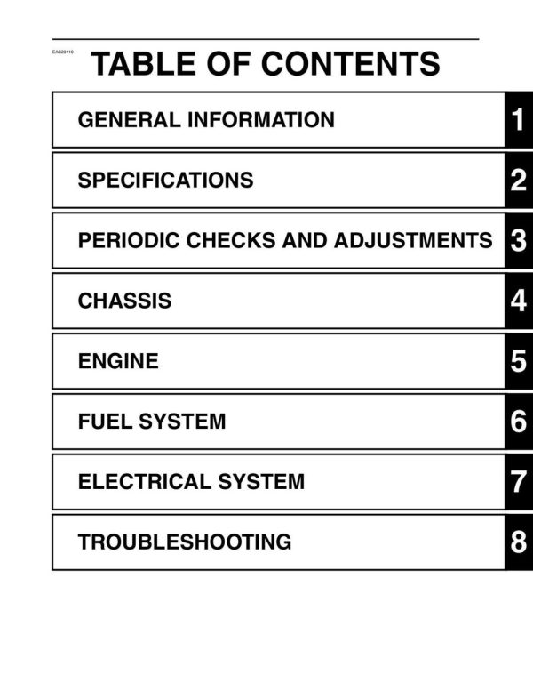 Yamaha 2017 XVS950 Service Manual - Image 4