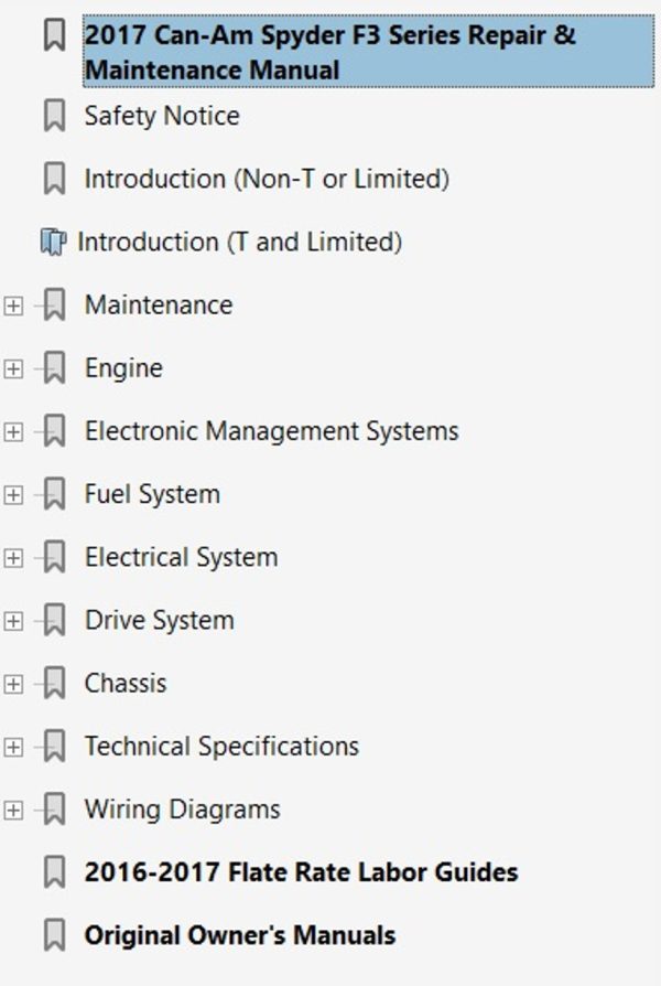 Can-Am 2017 Spyder F3 Limited Service Manual - Image 4