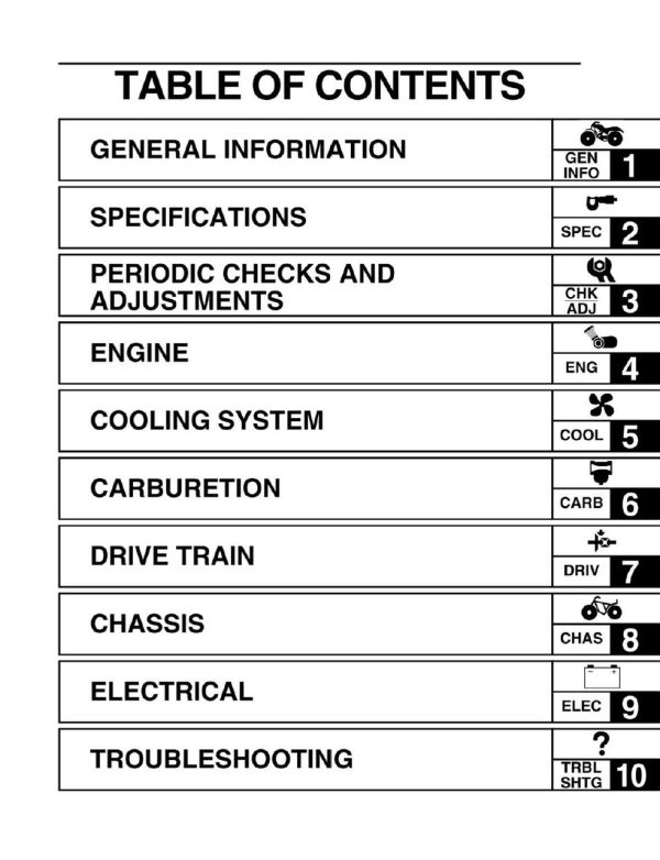 Yamaha 2003 Kodiak 450 Service Manual - Image 4