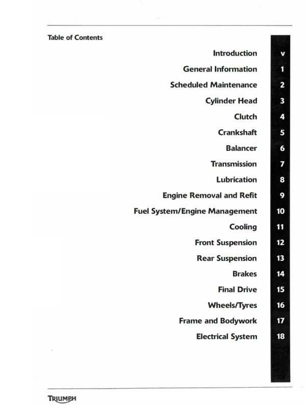 Triumph 2017 Tiger Explorer XR Service Manual - Image 4