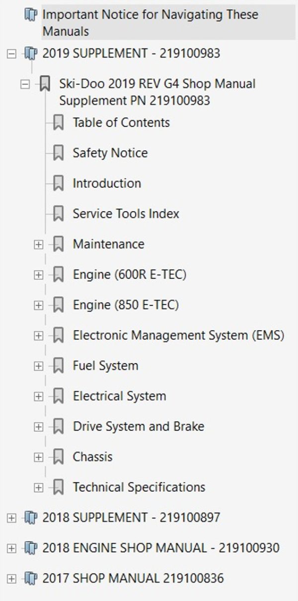 Ski-Doo 2019 MXZ TNT 850 E-TEC Service Manual - Image 4