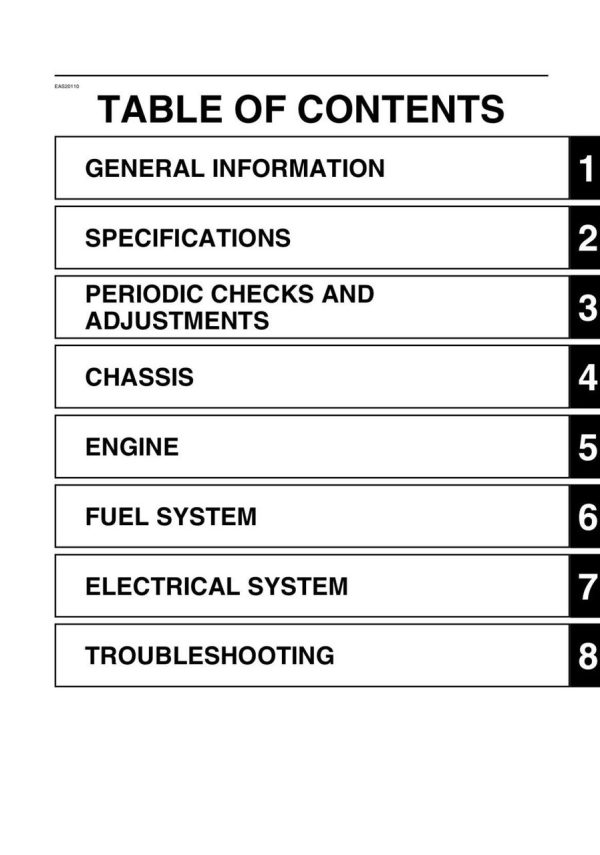 Yamaha 2020 Zuma 125 Service Manual - Image 4