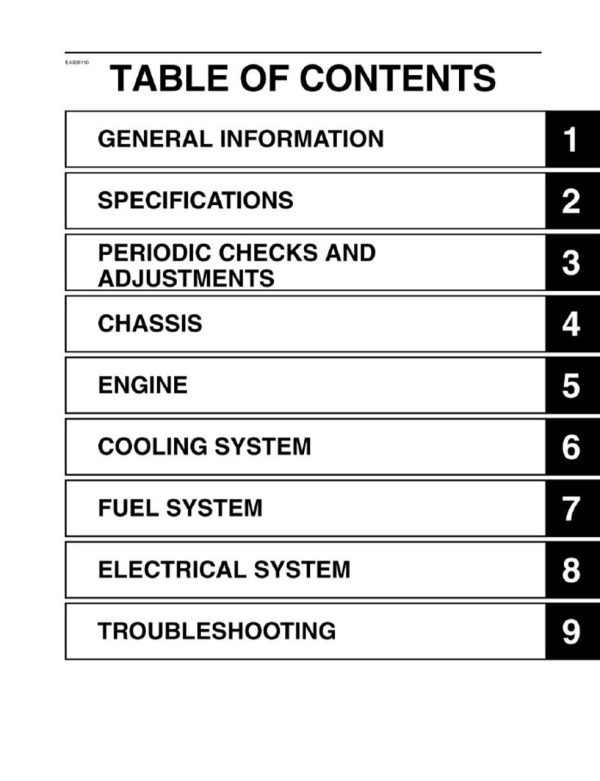 Yamaha 2011 Raptor 700R SE Service Manual - Image 4