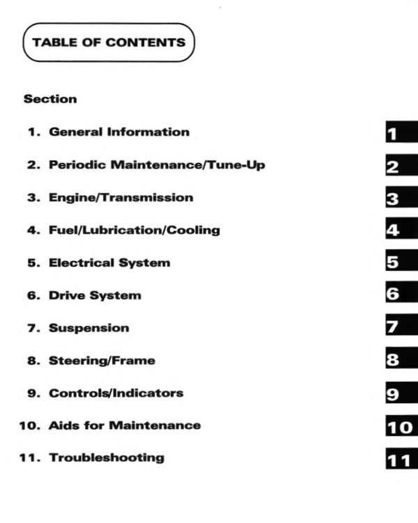 Arctic Cat 1998 ATV 400 2x4 Service Manual - Image 5