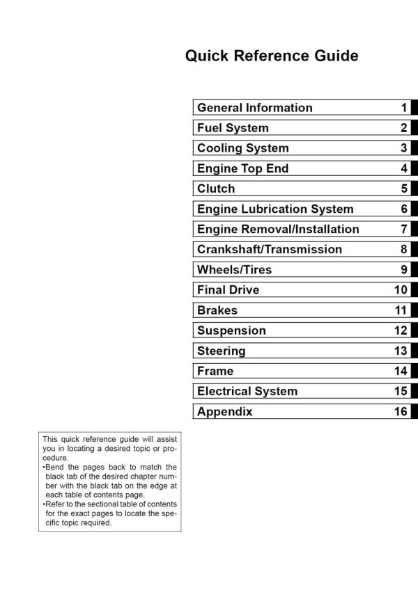 Kawasaki 2005 Ninja ZX-6R 600 Service Manual - Image 4