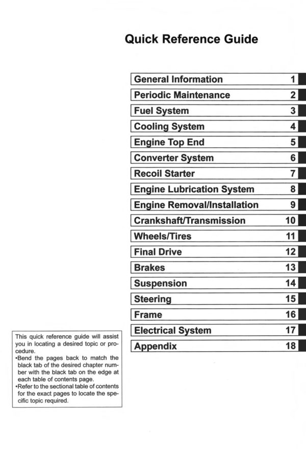 Kawasaki 2015 Brute Force 300 Service Manual - Image 4