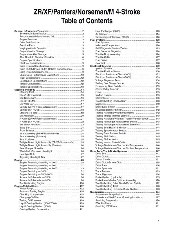 Arctic Cat 2018 XF 9000 Cross Country LTD Service Manual - Image 4