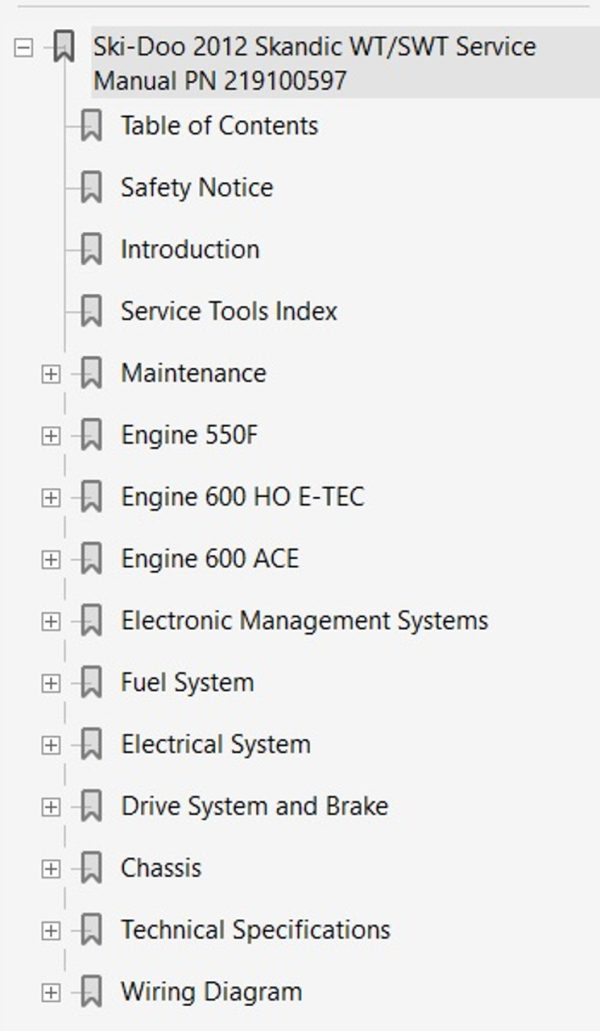 Ski-Doo 2012 Skandic WT 600 ACE Service Manual - Image 4