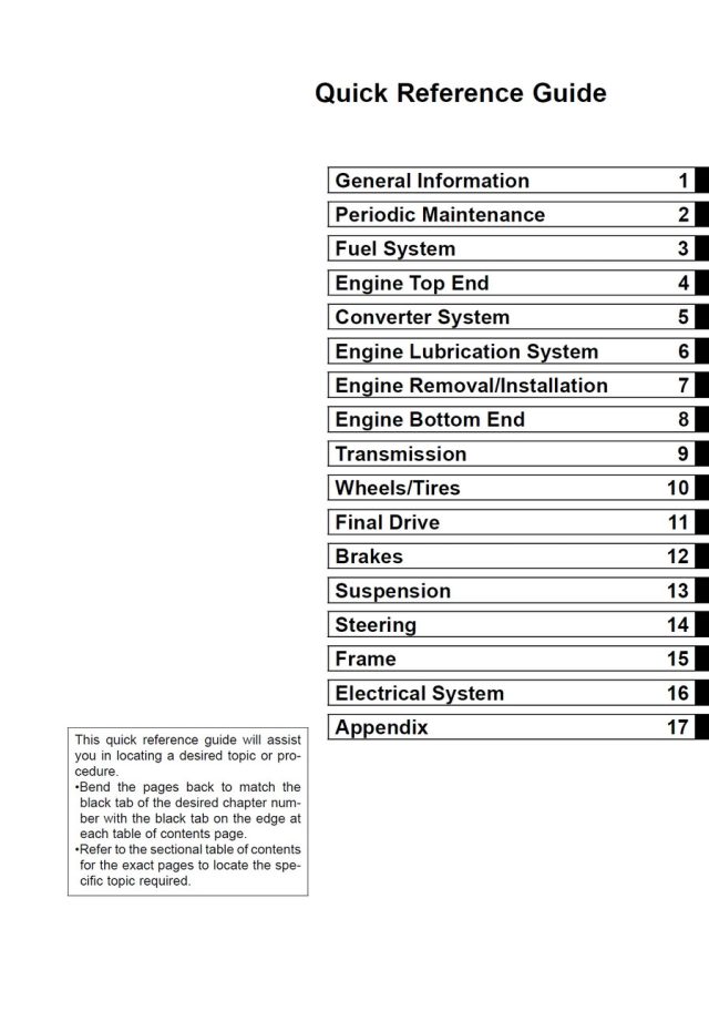 Kawasaki 2015 Mule 610 XC 4x4 SE Service Manual - Image 4