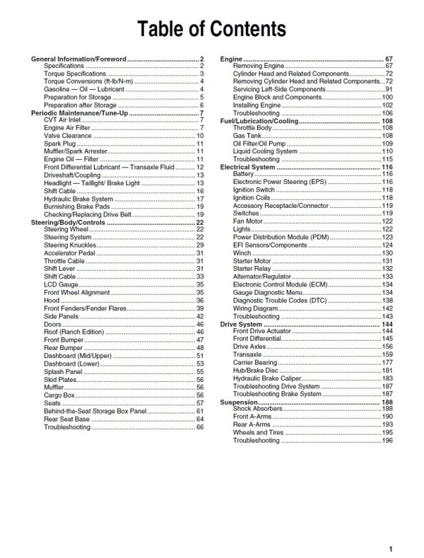 Textron Arctic Cat 2019 Prowler Pro Crew XT Service Manual - Image 4