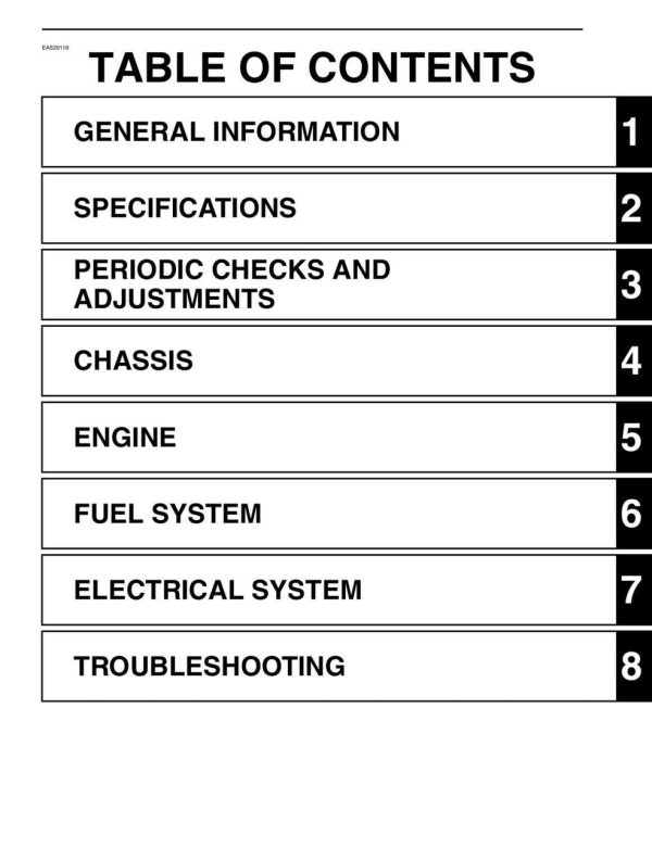 Yamaha 2017 XT250 Service Manual - Image 4