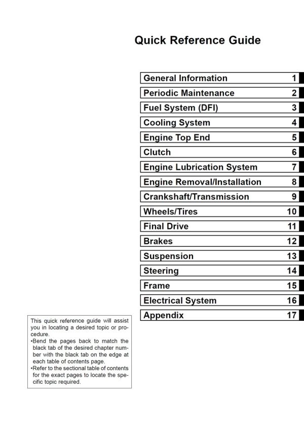 Kawasaki 2008 Ninja ZX-10R Service Manual - Image 4