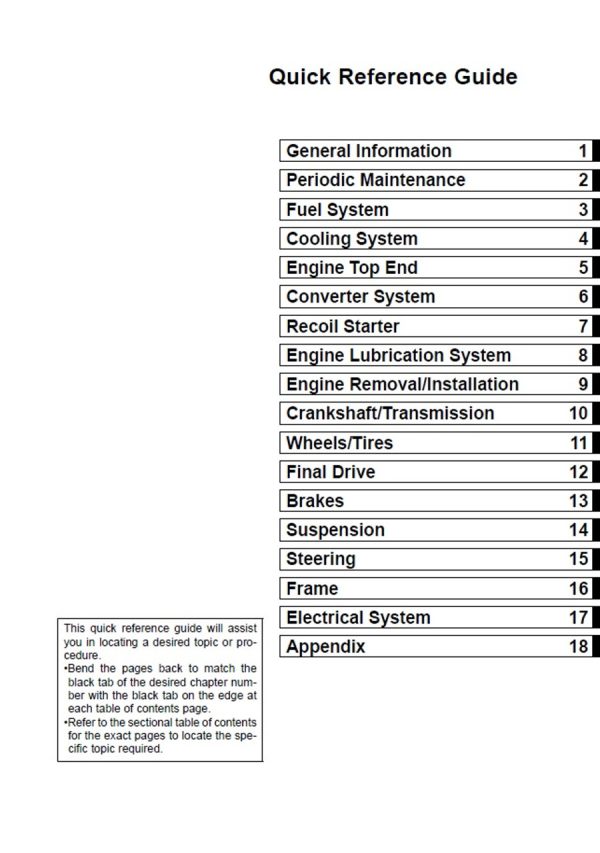 Kawasaki 2006 Brute Force 750 Service Manual - Image 4