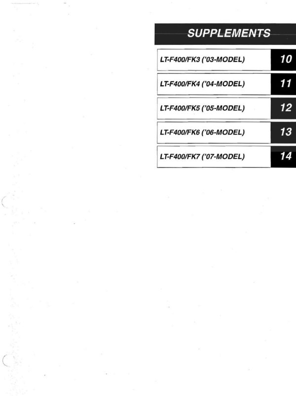 Suzuki 2003 Eiger 400 LTF 400F Service Manual - Image 5