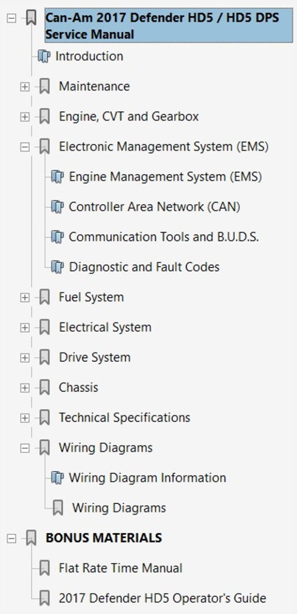 Can-Am 2017 Defender HD5 Service Manual - Image 4