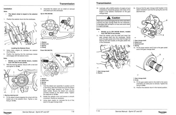 Triumph 2011 Sprint GT SE Service Manual - Image 2