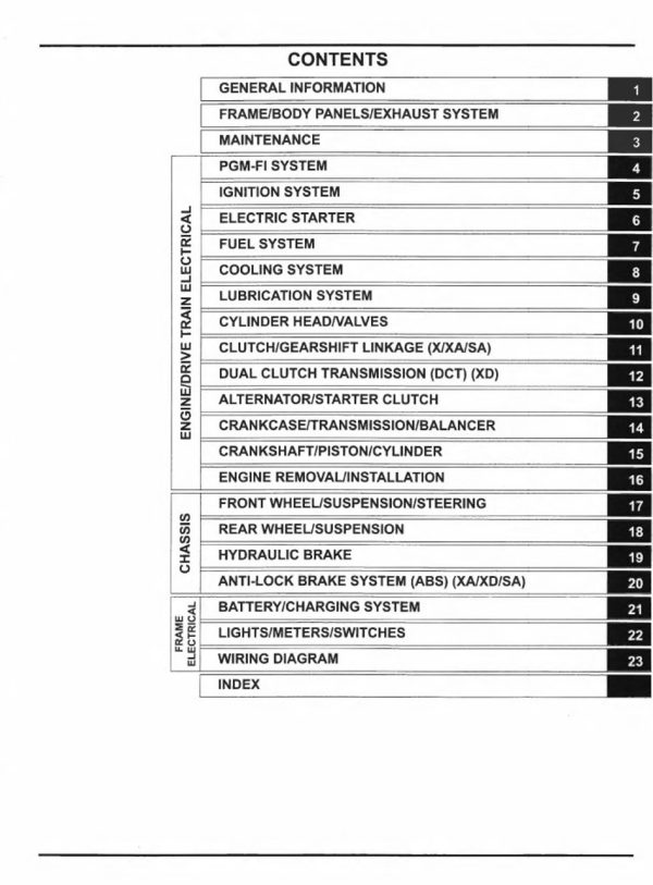 Honda 2014 NC750X Service Manual - Image 4