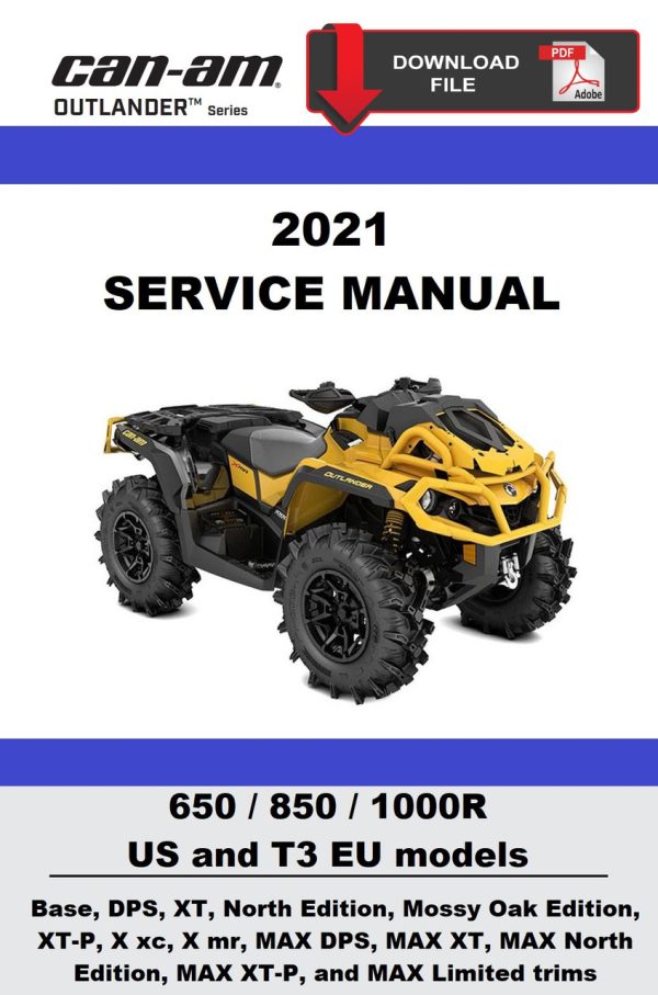 Can-Am 2021 Outlander Mossy Oak Edition 650 Service Manual