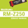 Suzuki 2018 RM-Z 250 Service Manual