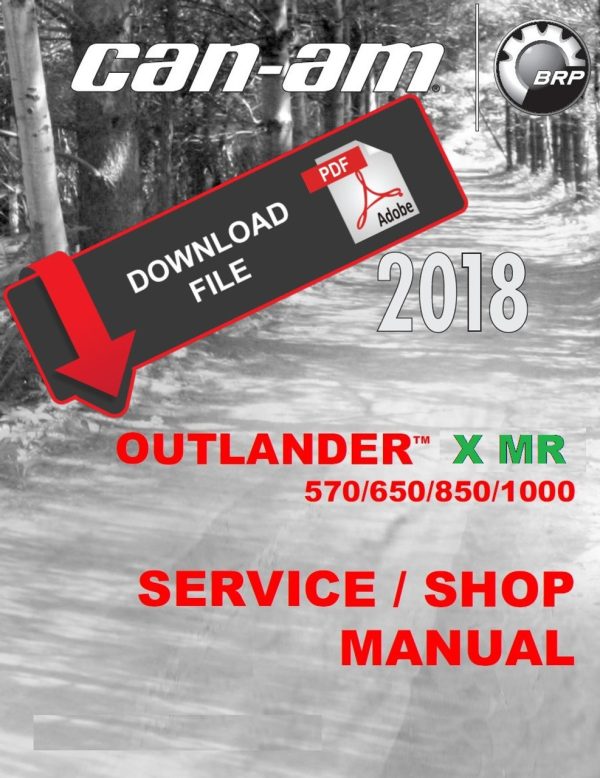 Can-Am 2018 Outlander 570 x MR Service Manual