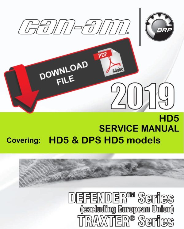 Can-Am 2019 Defender DPS HD5 Service Manual