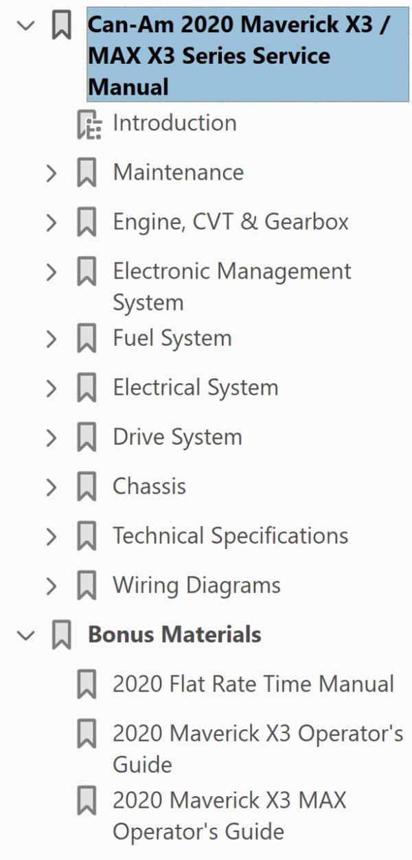 Can-Am 2020 Maverick X3 RS Turbo R Service Manual - Image 4