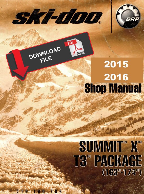 Ski-Doo 2015 Summit X T3 Package 800R E-TEC Service Manual