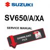 Suzuki 2017 SV650A Service Manual