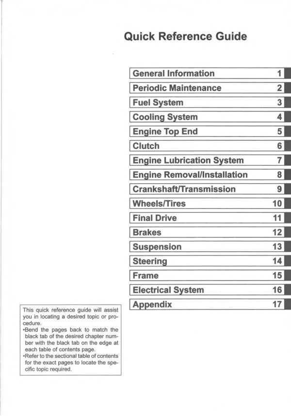 Kawasaki 2011 KLR650 Service Manual - Image 4