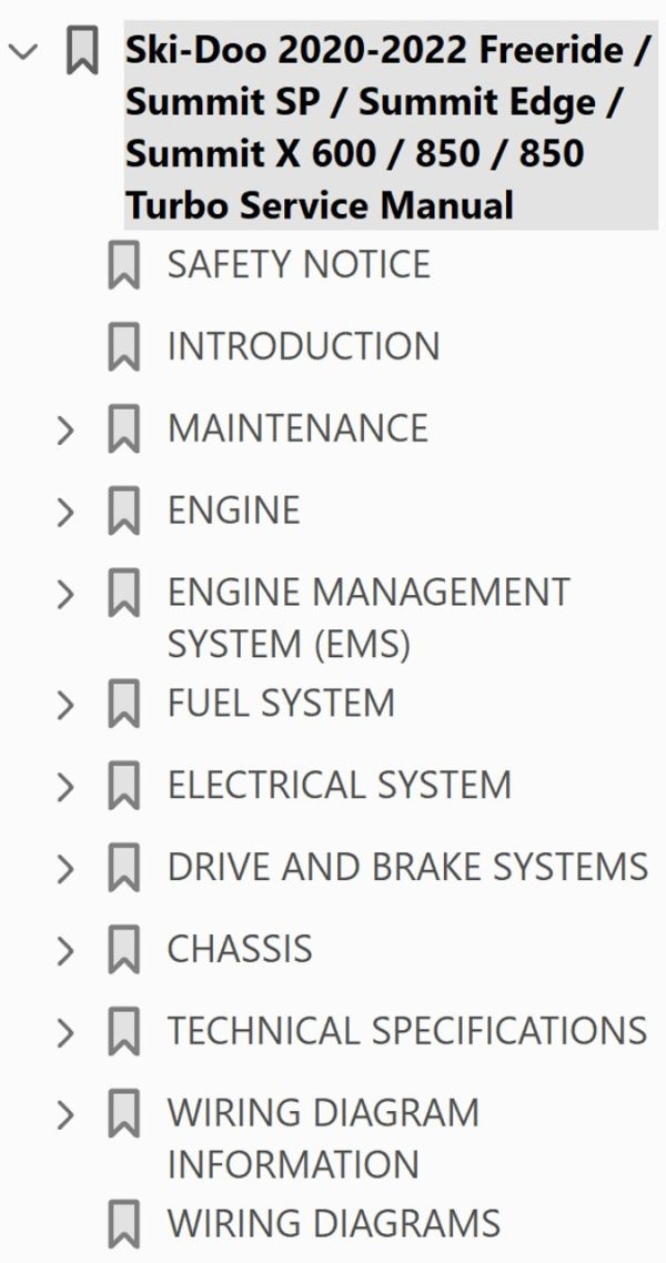 Ski-Doo 2020 Summit X 850 E-TEC Service Manual - Image 4