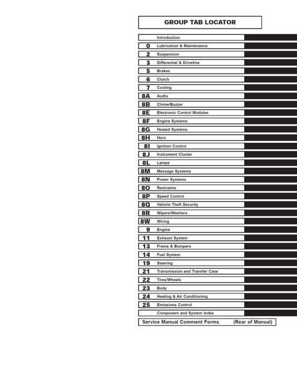 Dodge 2003 Ram 2500 SLT Service Manual - Image 4