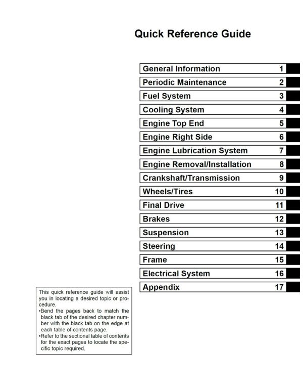 Kawasaki 2005 KX250F Service Manual - Image 4