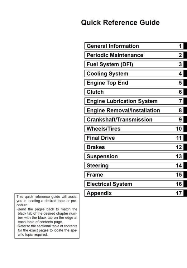 Kawasaki 2013 Z1000 ABS Service Manual - Image 4