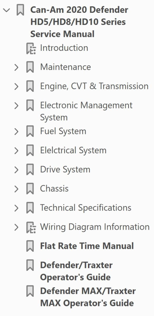 Can-Am 2020 Defender XT HD8 CAB Service Manual - Image 4