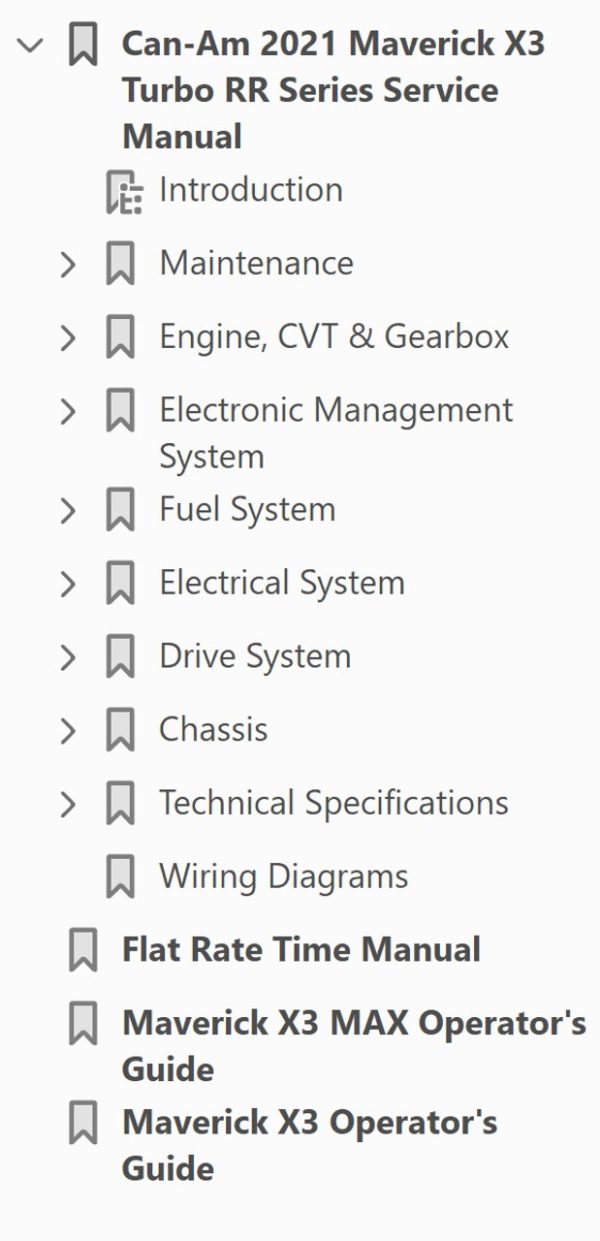 Can-Am 2021 Maverick X3 X rc Turbo RR Service Manual - Image 4