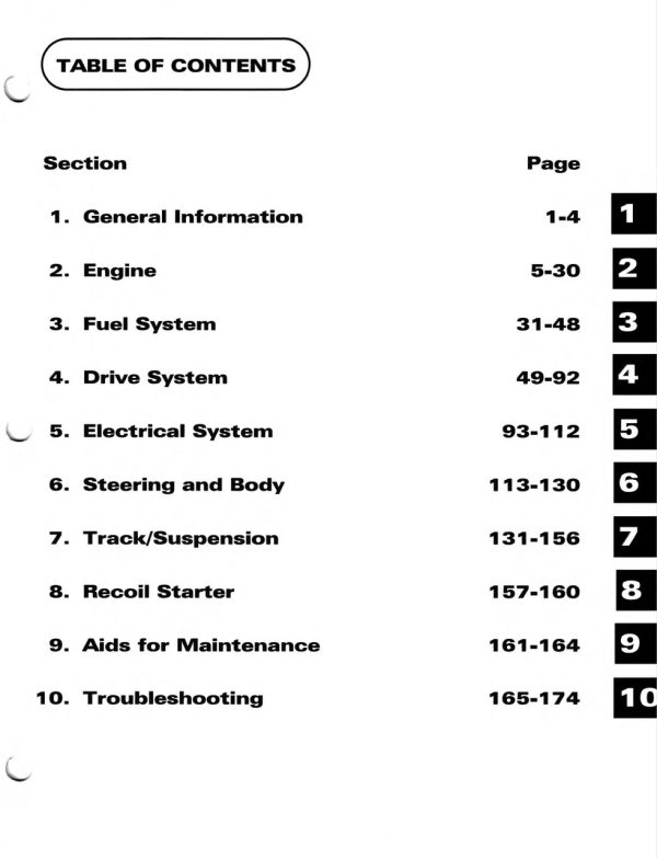 Arctic Cat 1996 Cougar 2-Up Service Manual - Image 4