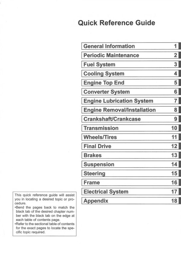 Kawasaki 2010 Mule 4010 Diesel 4x4 Service Manual - Image 4