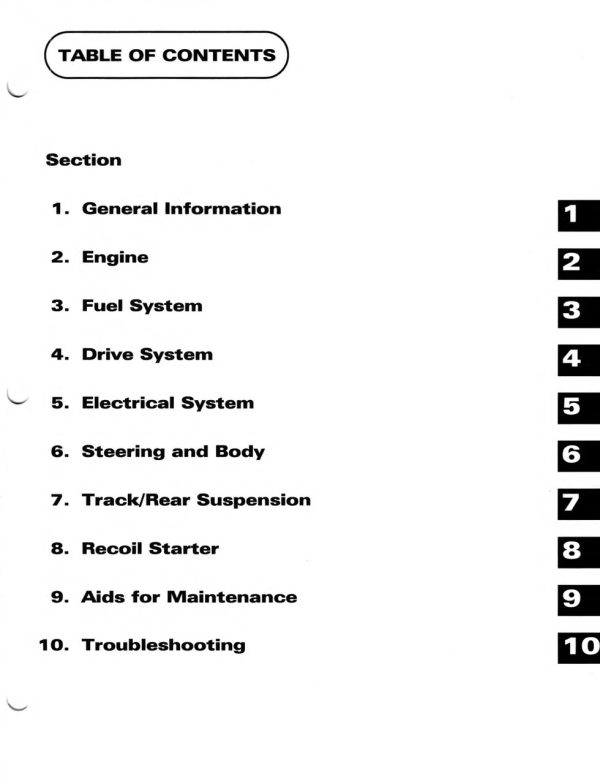 Arctic Cat 1997 Pantera Service Manual - Image 4