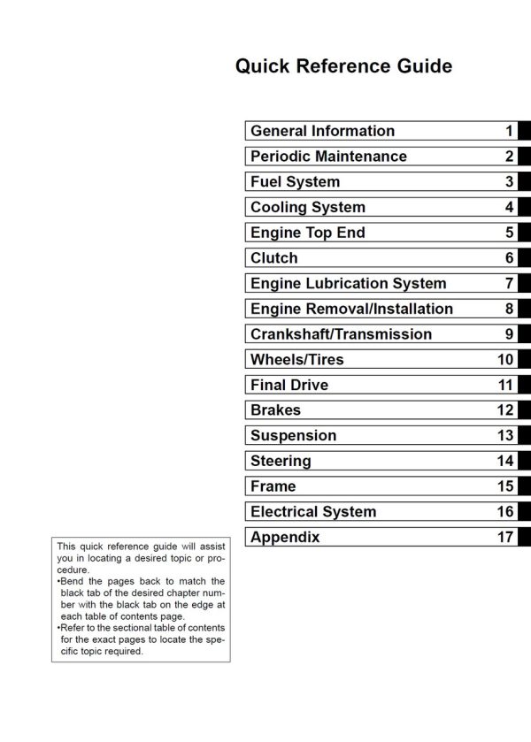 Kawasaki 2012 Ninja 250R Service Manual - Image 4