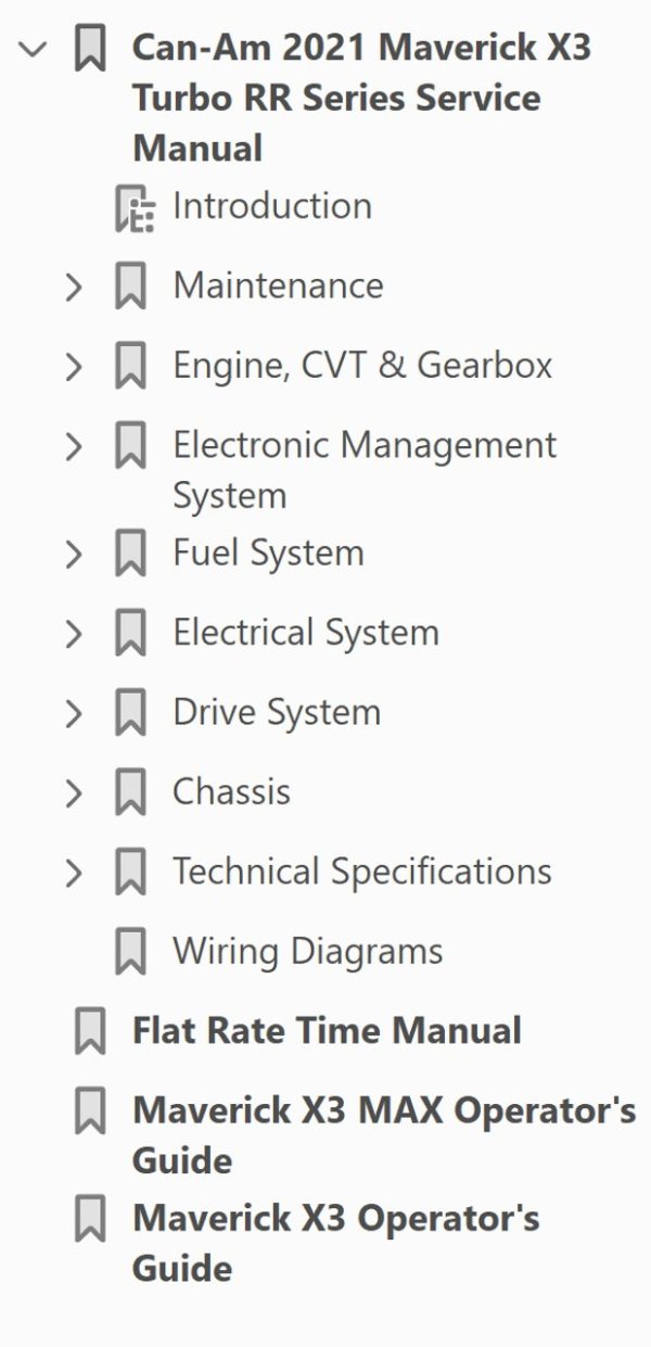 Can-Am 2021 Maverick X3 X mr Turbo RR Service Manual - Image 4