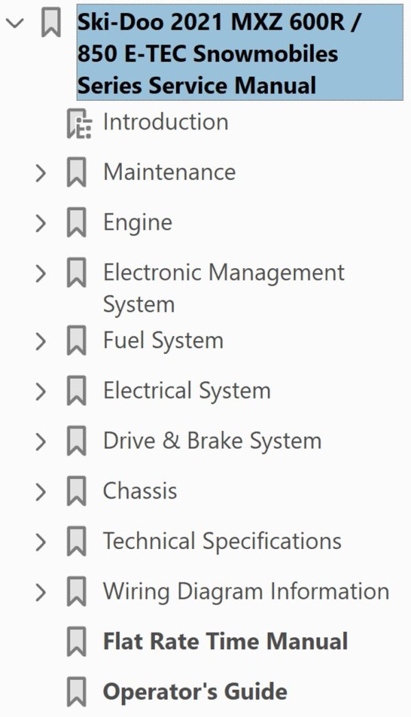 Ski-Doo 2021 MXZ TNT 850 E-TEC Service Manual - Image 4