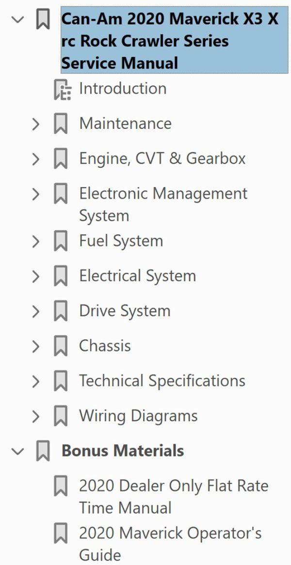 Can-Am 2020 Maverick X3 X rc Turbo Service Manual - Image 4