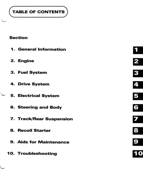Arctic Cat 1997 ZR 440 Service Manual - Image 4