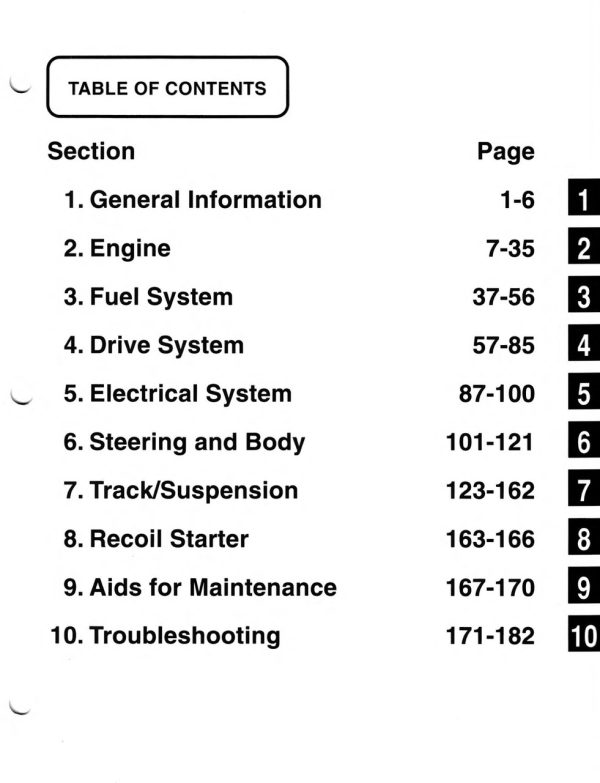 Arctic Cat 1995 ZRT 800 Service Manual - Image 4