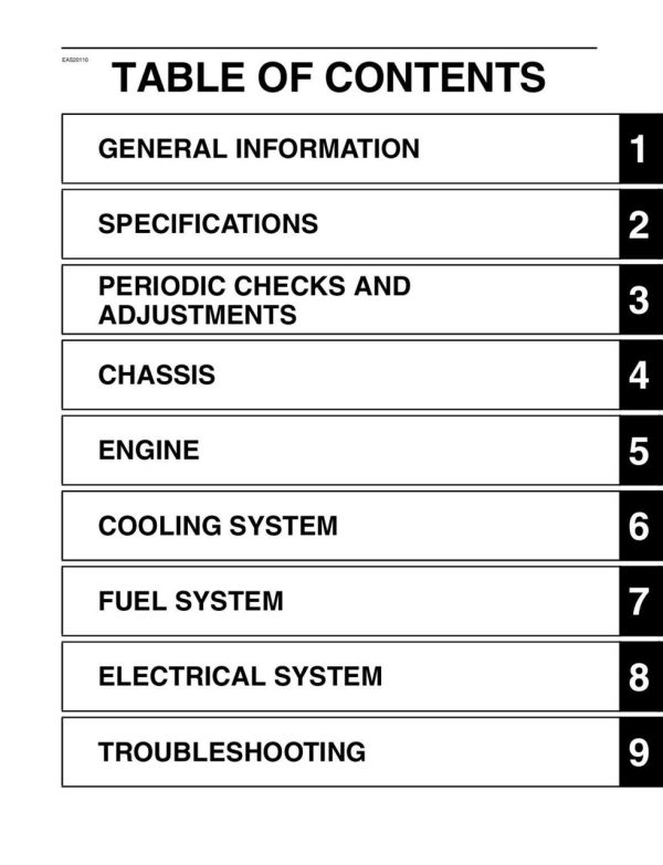 Yamaha 2011 Stryker Service Manual - Image 4