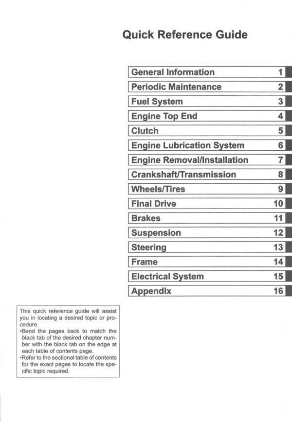 Kawasaki 2009 KLX140G Service Manual - Image 4