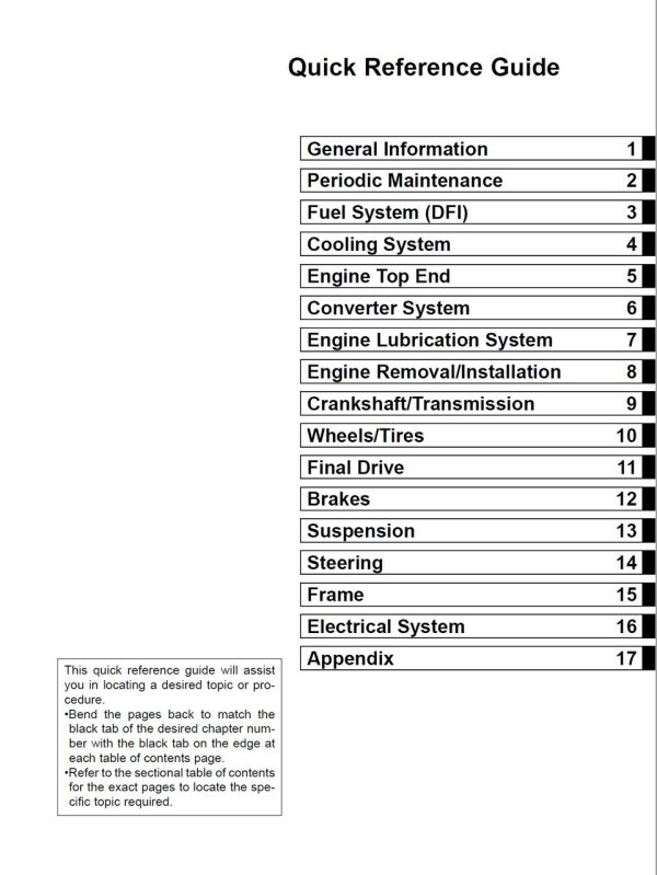 Kawasaki 2009 Teryx 750 FI 4x4 Sport Service Manual - Image 4