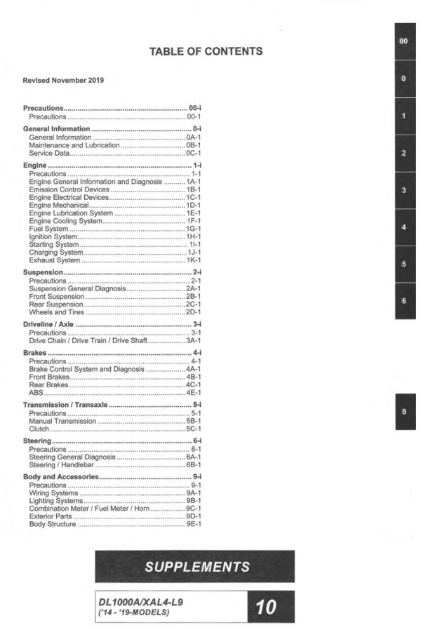Suzuki 2019 DL1000 Service Manual - Image 4