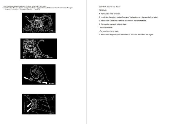 Ford 2000 Ranger 2.5L XL SuperCab Service Manual - Image 2